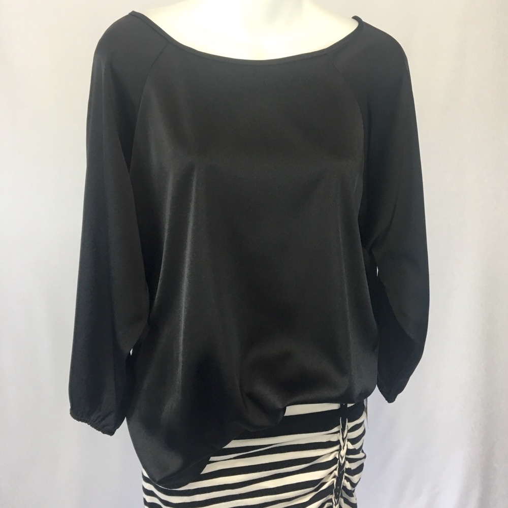 Kasper | 100% Silk Black Blouse